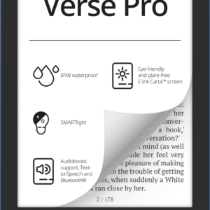 PocketBook Verse Pro – Premium 6-Inch Waterproof E-Ink E-Reader with SMARTlight